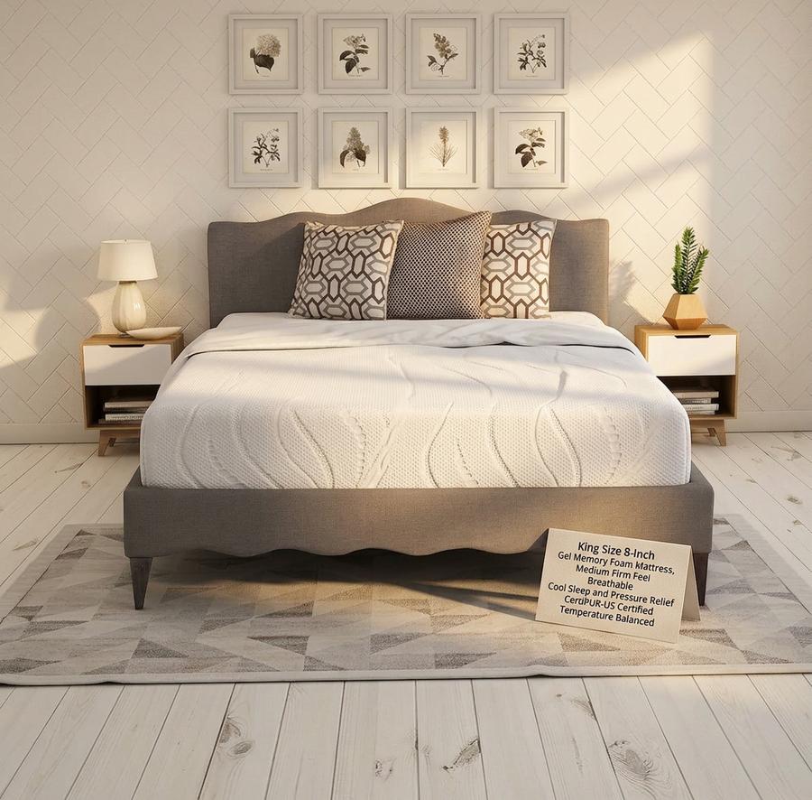 Gel Memory Foam Mattress on an adjustable base