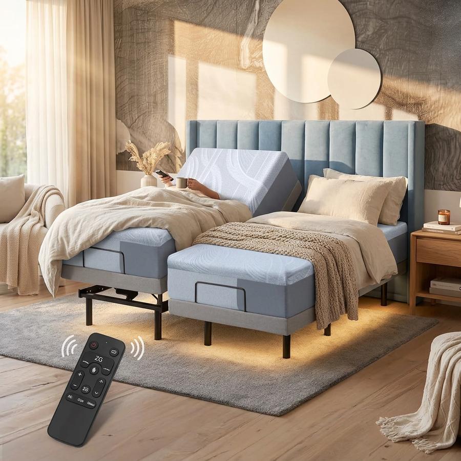 Premium Split King Bundle in a bedroom